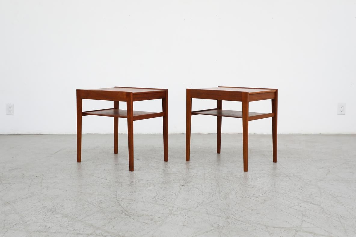Paire de tables d'appoint Dixi en teck Sven Engstrom & Gunnar Myrstrand pour Tingstroms Bon état - En vente à Los Angeles, CA