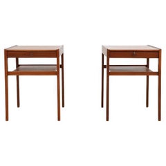 Pair of Sven Engstrom & Gunnar Myrstrand "Dixi" Teak Side Tables for Tingstroms