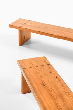 Paire de bancs « Pine » de Sven Larsson, années 1970