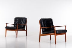 Sessel ohne Armlehne von Svend Aage Eriksen, Dänemark, 1960er Jahre, Paar