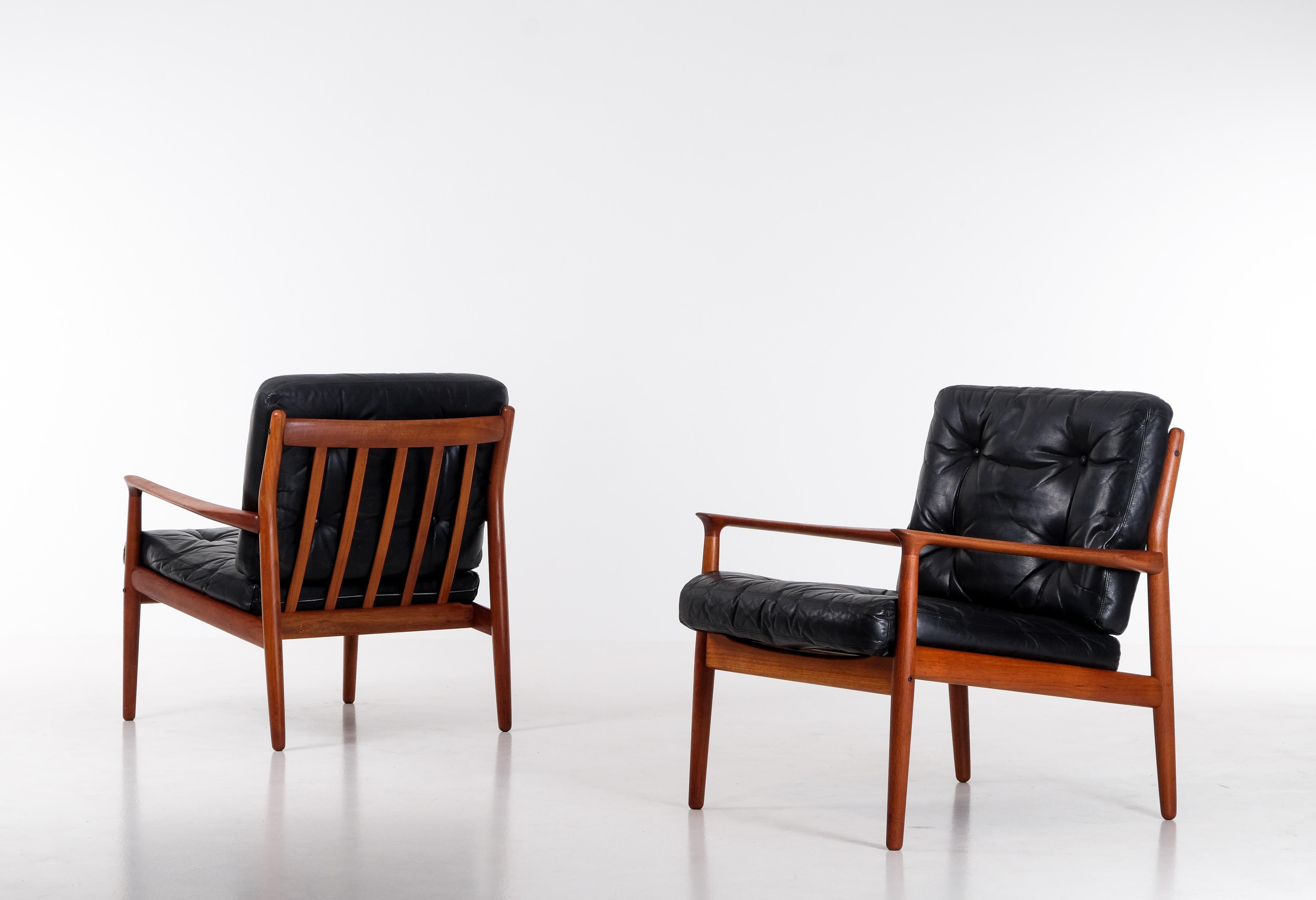 Teak Coppia di poltrone Svend Aage Eriksen, Danimarca, anni '60 in vendita