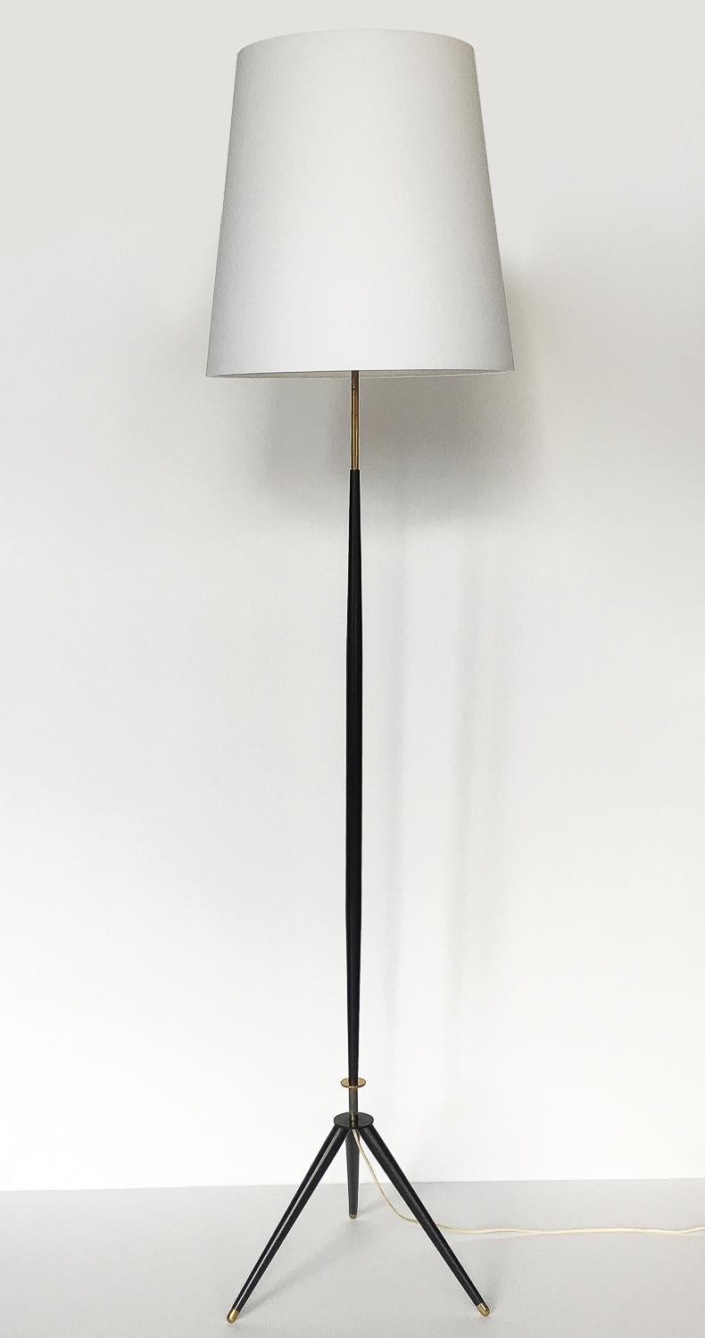 Enameled Pair of Svend Aage Holm Sorensen Tripod Floor Lamps