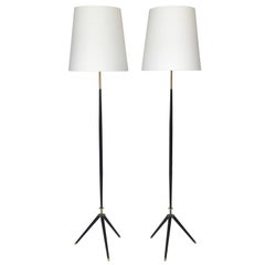 Pair of Svend Aage Holm Sorensen Tripod Floor Lamps