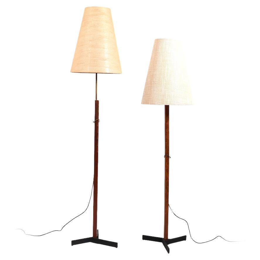 Pair of Svend Aage Holm Sørensen Floor Lamps 1950s / Setprice For Sale
