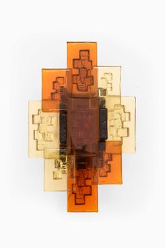 Pair of Svend Aage Holm Sørensen Glass Wall Lamps, 1960s