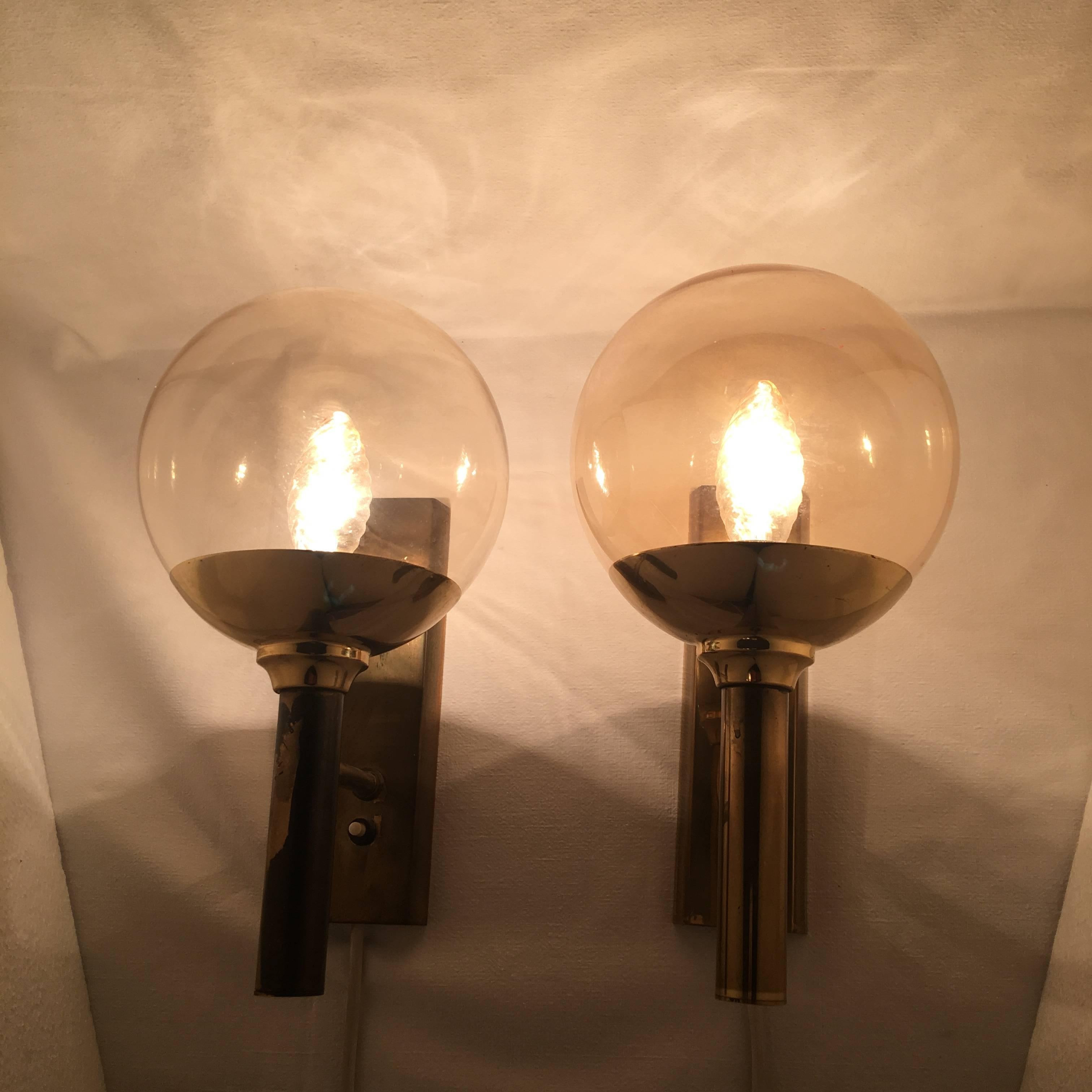 Pair of Svend Mejlstrom Sconces by Mejlstrom Belysning of Norway In Good Condition For Sale In Frisco, TX