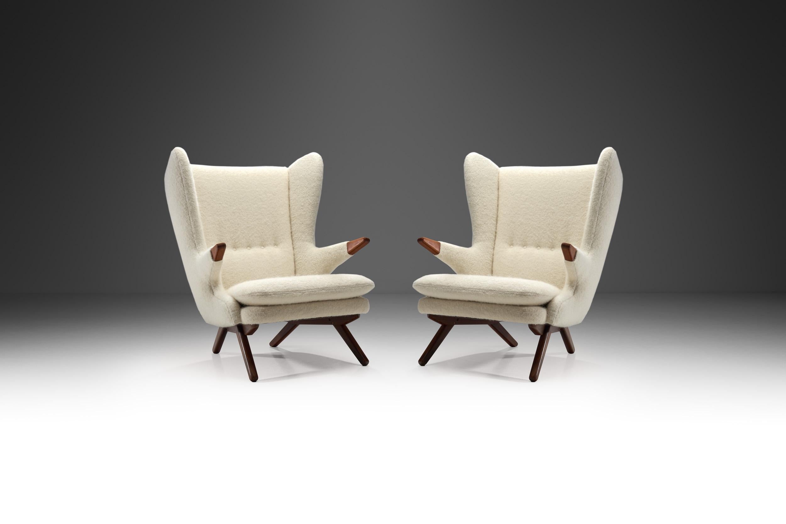 This pair is the most recognizable model of Danish designer and manufacturer, Svend Skipper, and a great example of the mid-century design era. Skipper only created commissioned pieces, meaning none of his designs were mass-produced.

“Model 91”