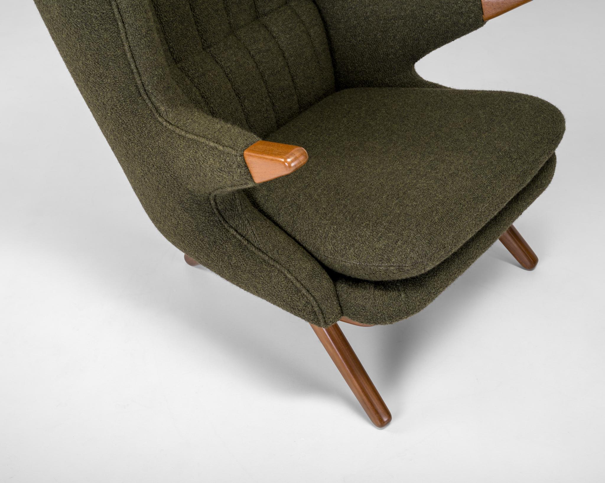 Mid-Century Modern Pair of Svend Skipper “Model 91” Lounge Chairs, Denmark 1950s For Sale