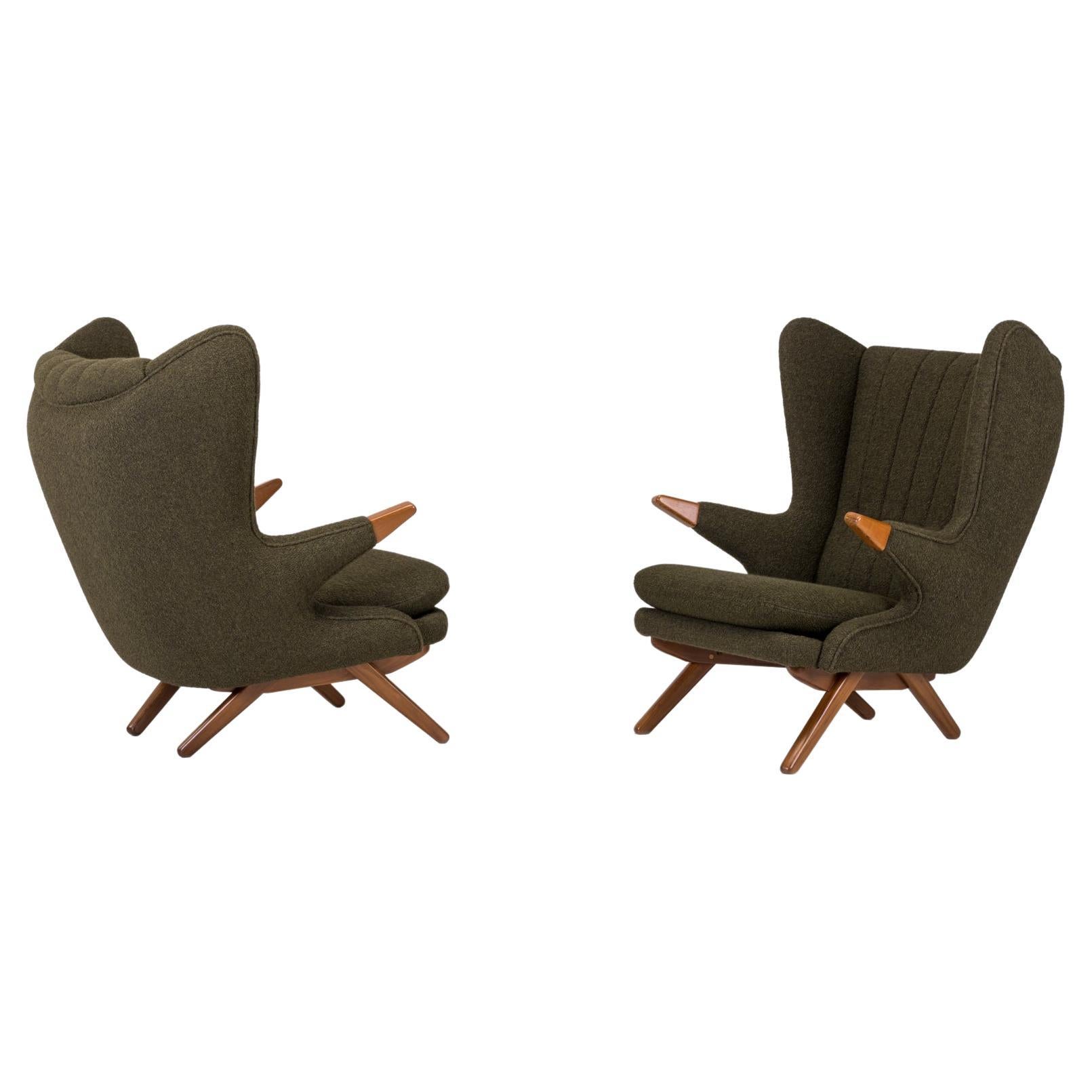 Pair of Svend Skipper “Model 91” Lounge Chairs, Denmark 1950s For Sale