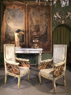 Pair of Swan 19th Century Armchairs