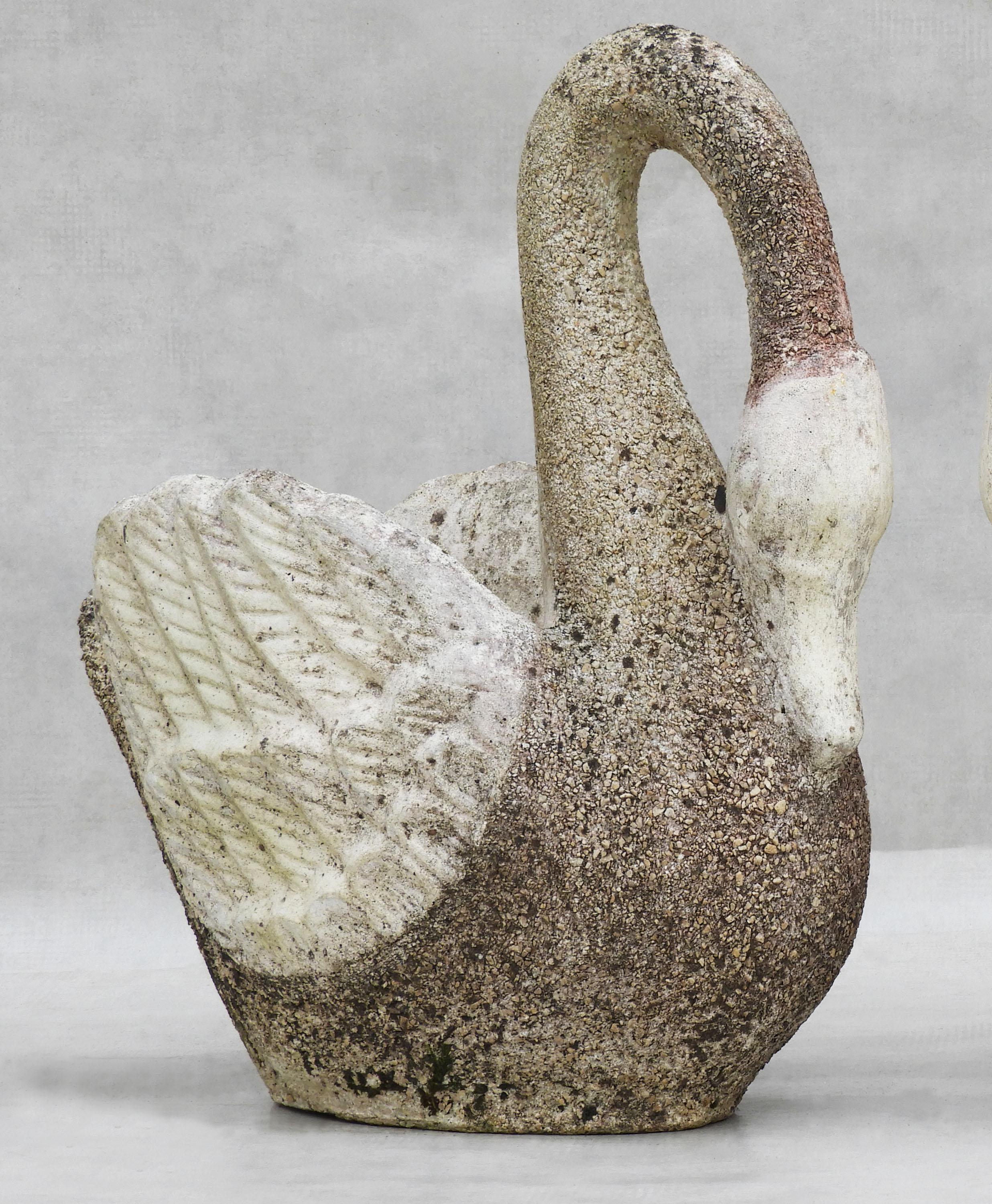 Metà XX secolo Coppia di fioriere a cigno C1960 Francia in vendita