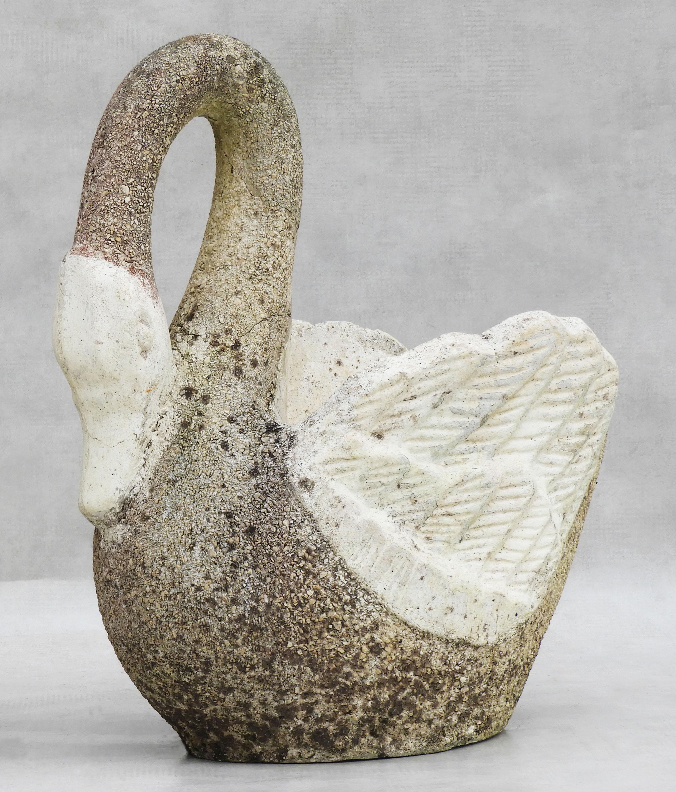 Coppia di fioriere a cigno C1960 Francia in vendita 1