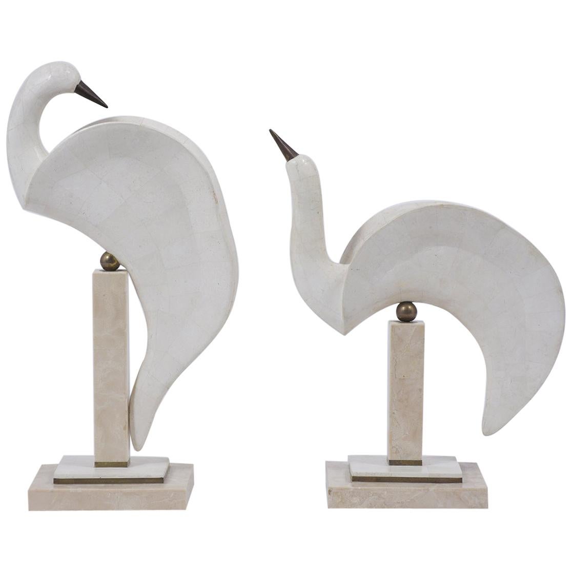 Pair of Swan Sculptures