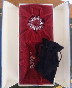 Paar Blumen in Swarovski Kristall und 43 Miniatur-Blütenkristalle