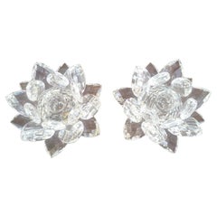 Paire de bougeoirs Lily en cristal Swarovski avec boîte