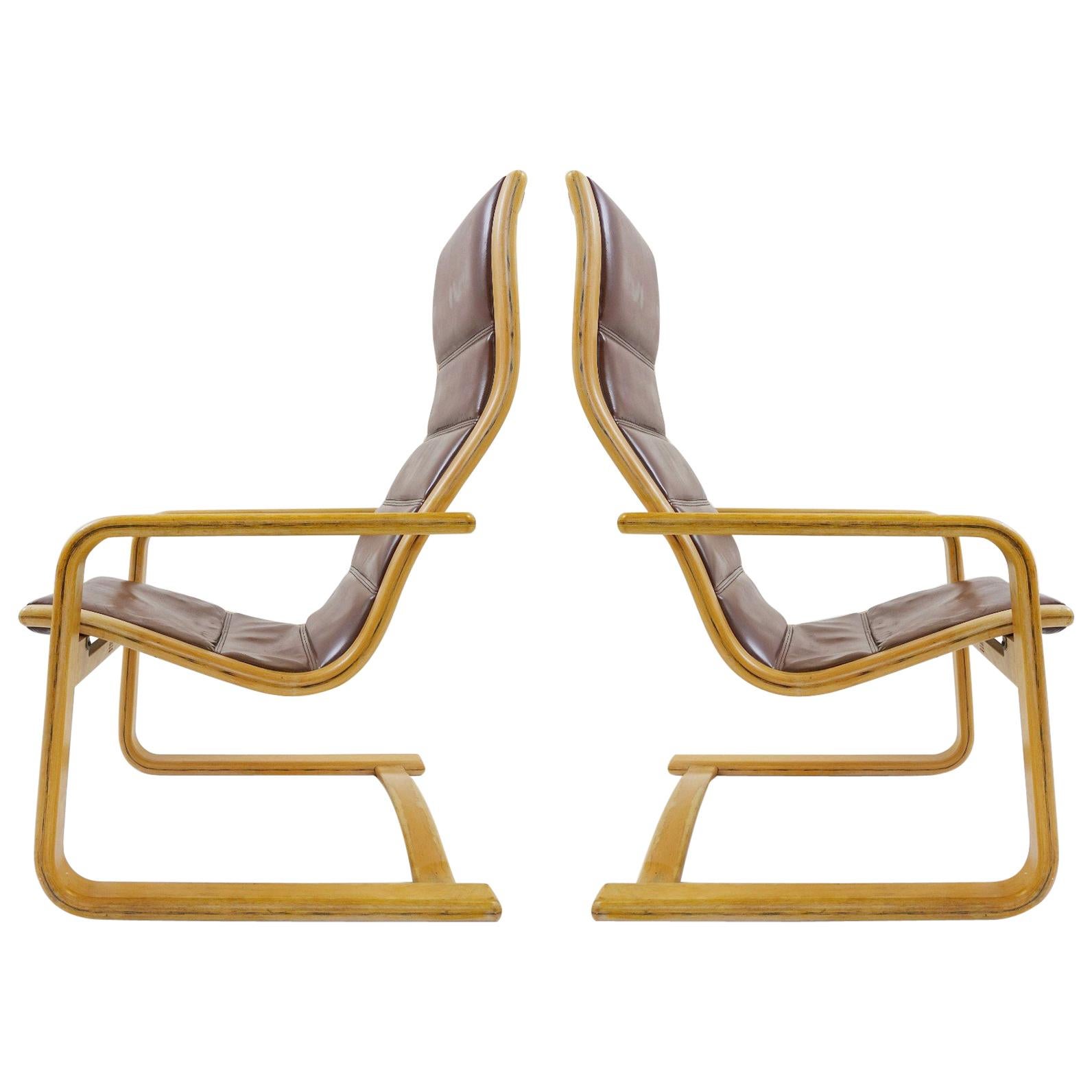 Pair of Swedese "Lamello" Easy Chairs, Yngve Ekström
