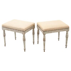 Used Pair of Swedish 18th Century Louis XVI Style Benches