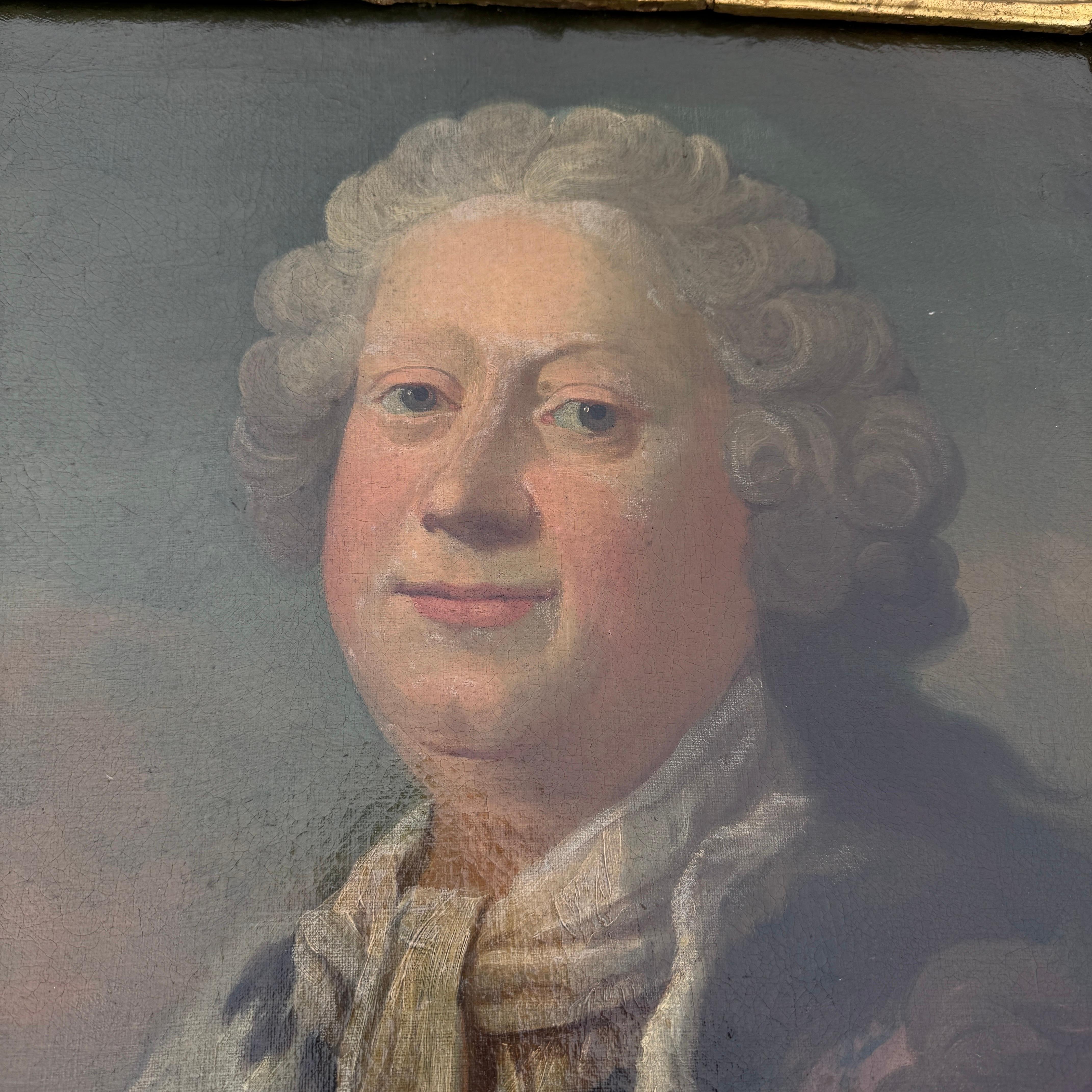 Coppia di ritratti ad olio rococò svedesi del XVIII secolo in vendita 3