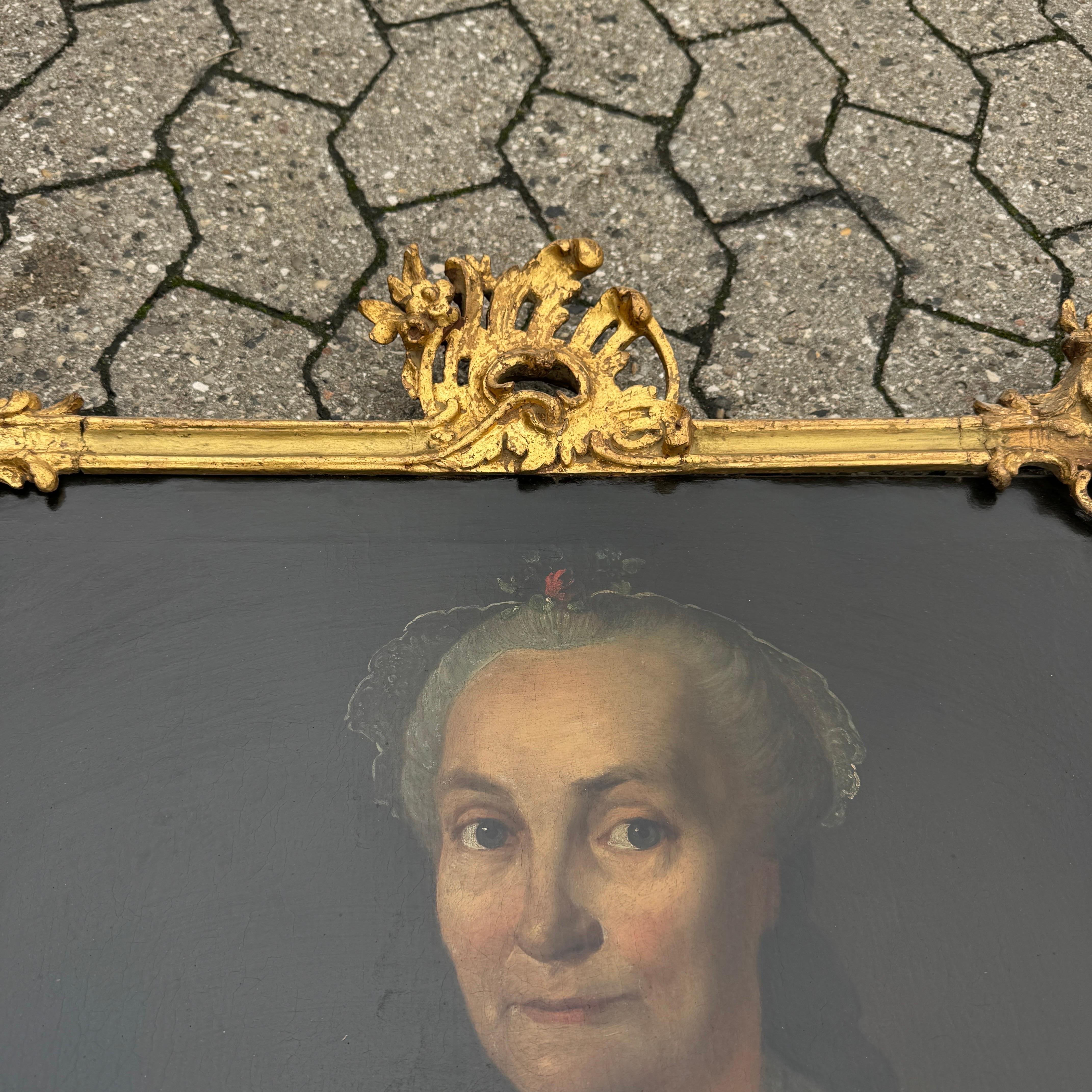 Coppia di ritratti ad olio rococò svedesi del XVIII secolo in vendita 11