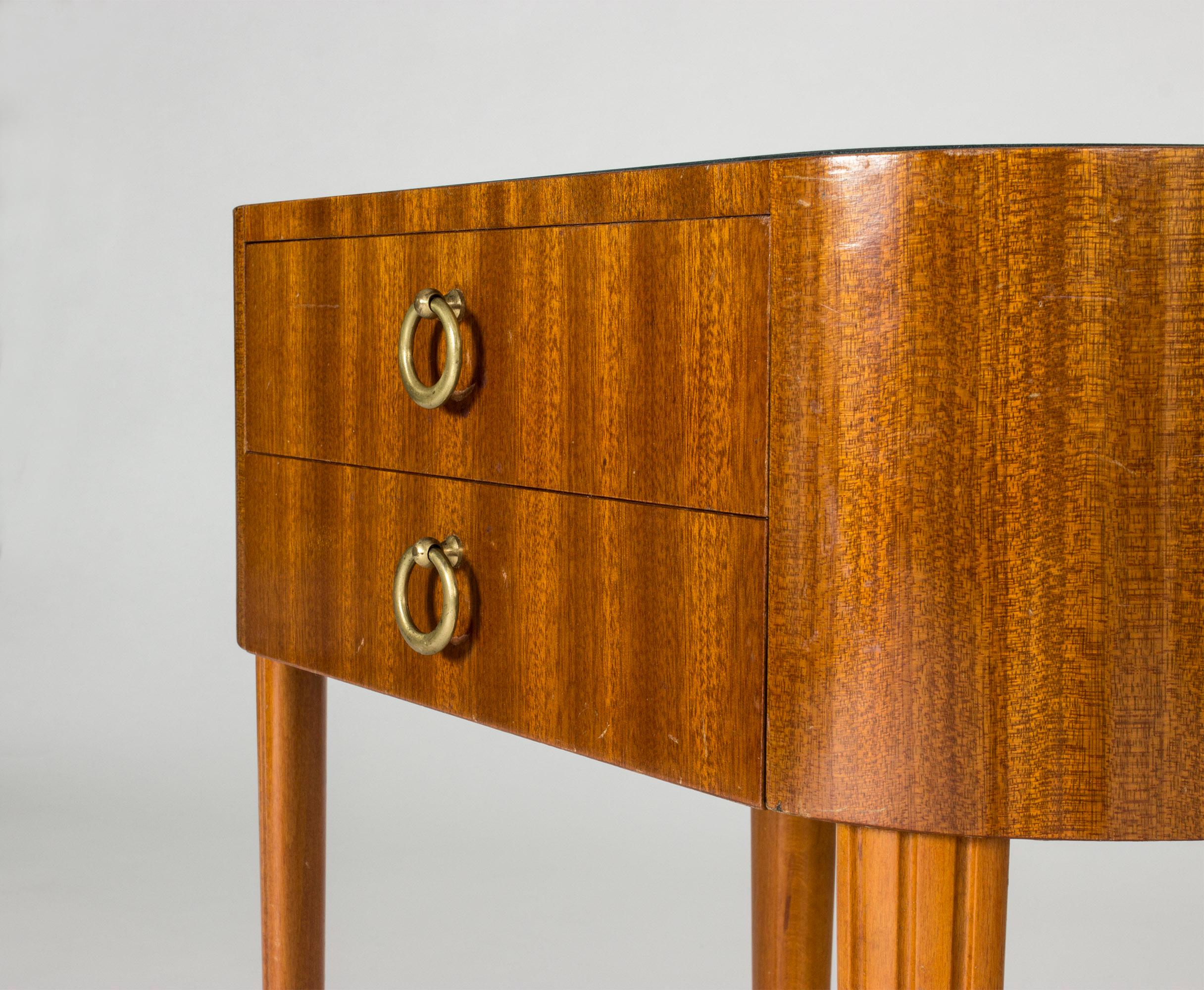 Pair of Swedish 1940s Mahogany Side Tables 2