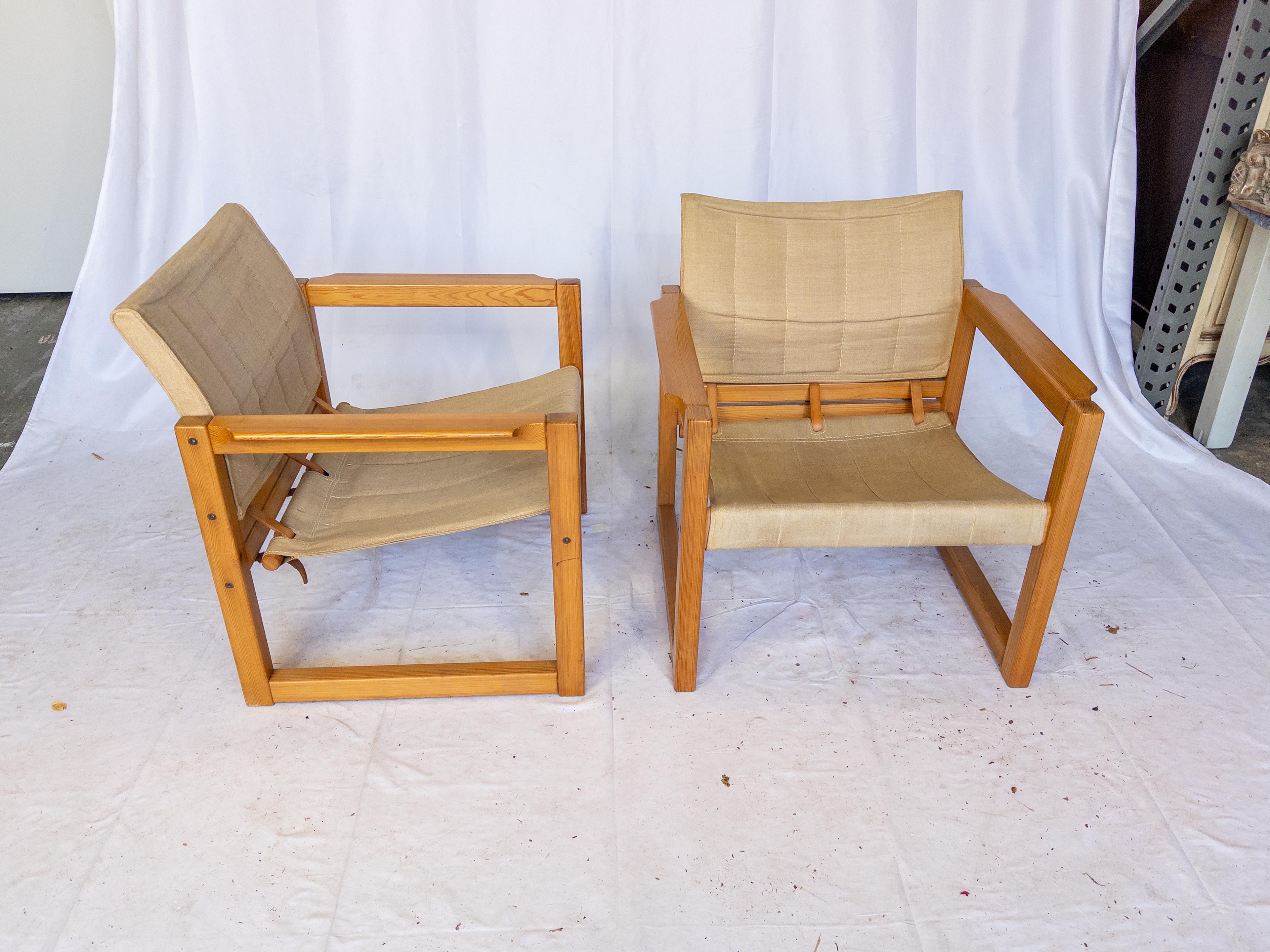 Pair of Swedish 1970's Safari Armchairs by Karin Mobring For Sale 6