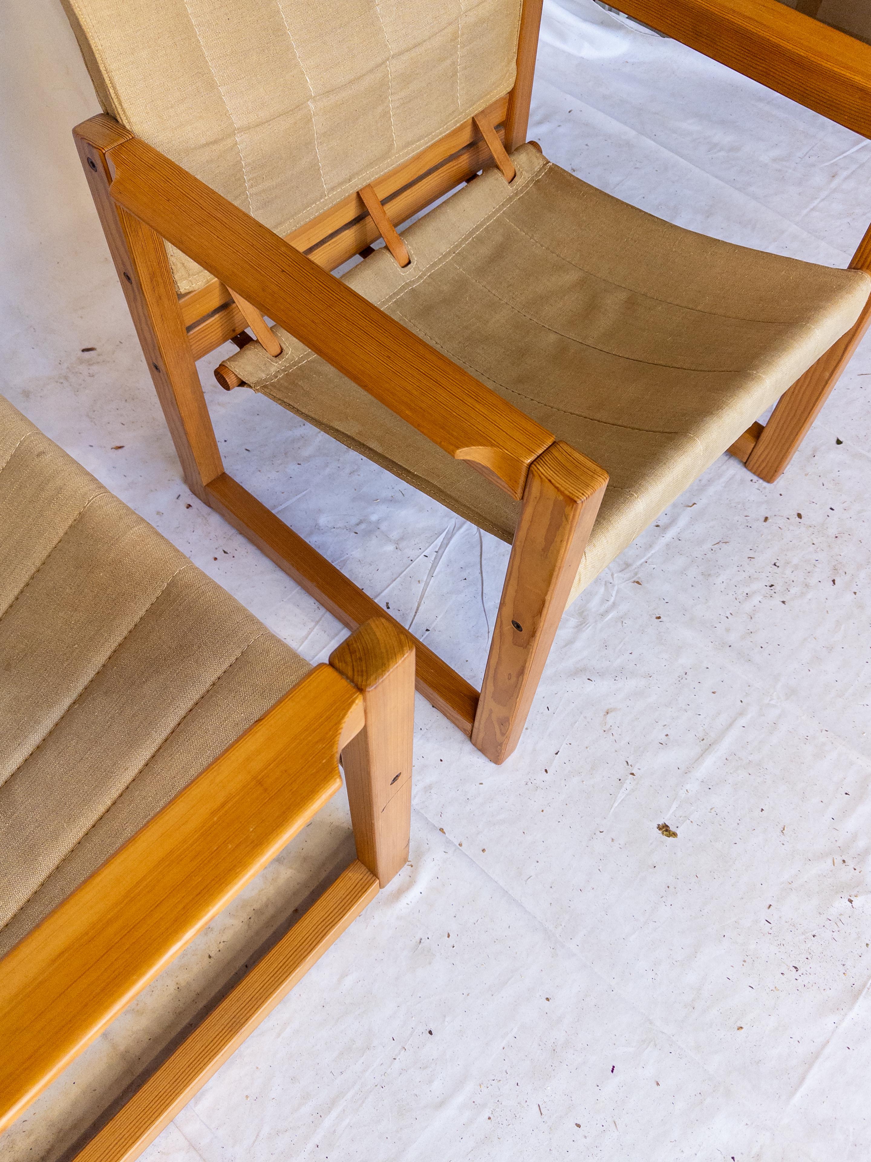 Paire de fauteuils safari suédois des années 1970 par Karin Mobring en vente 10
