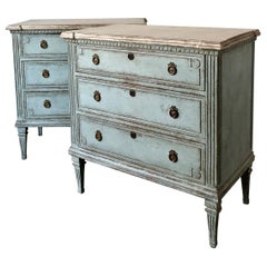 Pair of Swedish 19th Century Gustavian Chests