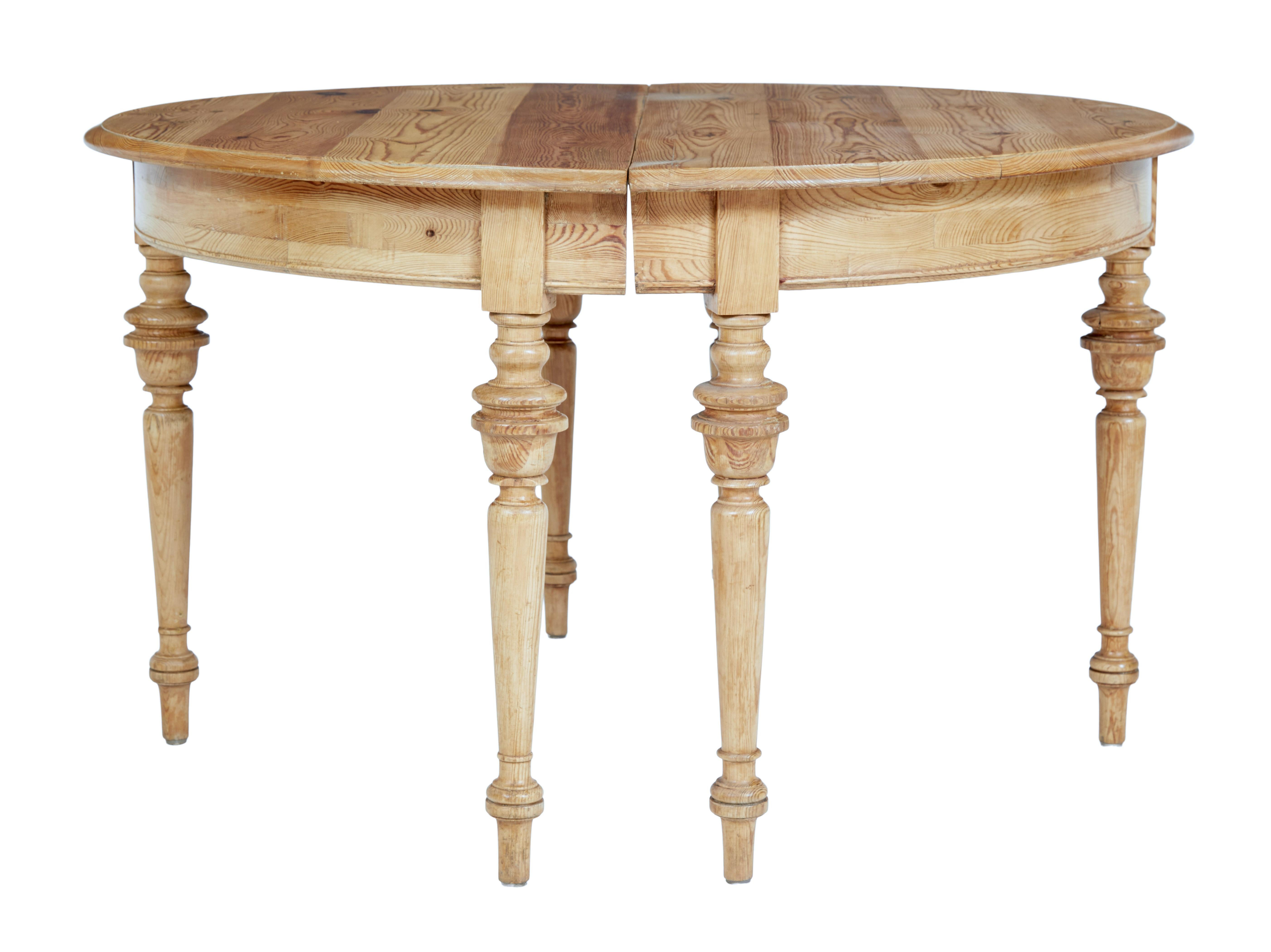 Pair of Swedish 19th Century Pine Demi Lune Occasional Tables at 1stDibs