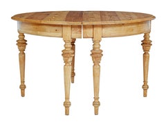 Pair of Swedish 19th century pine demi lune occasional tables