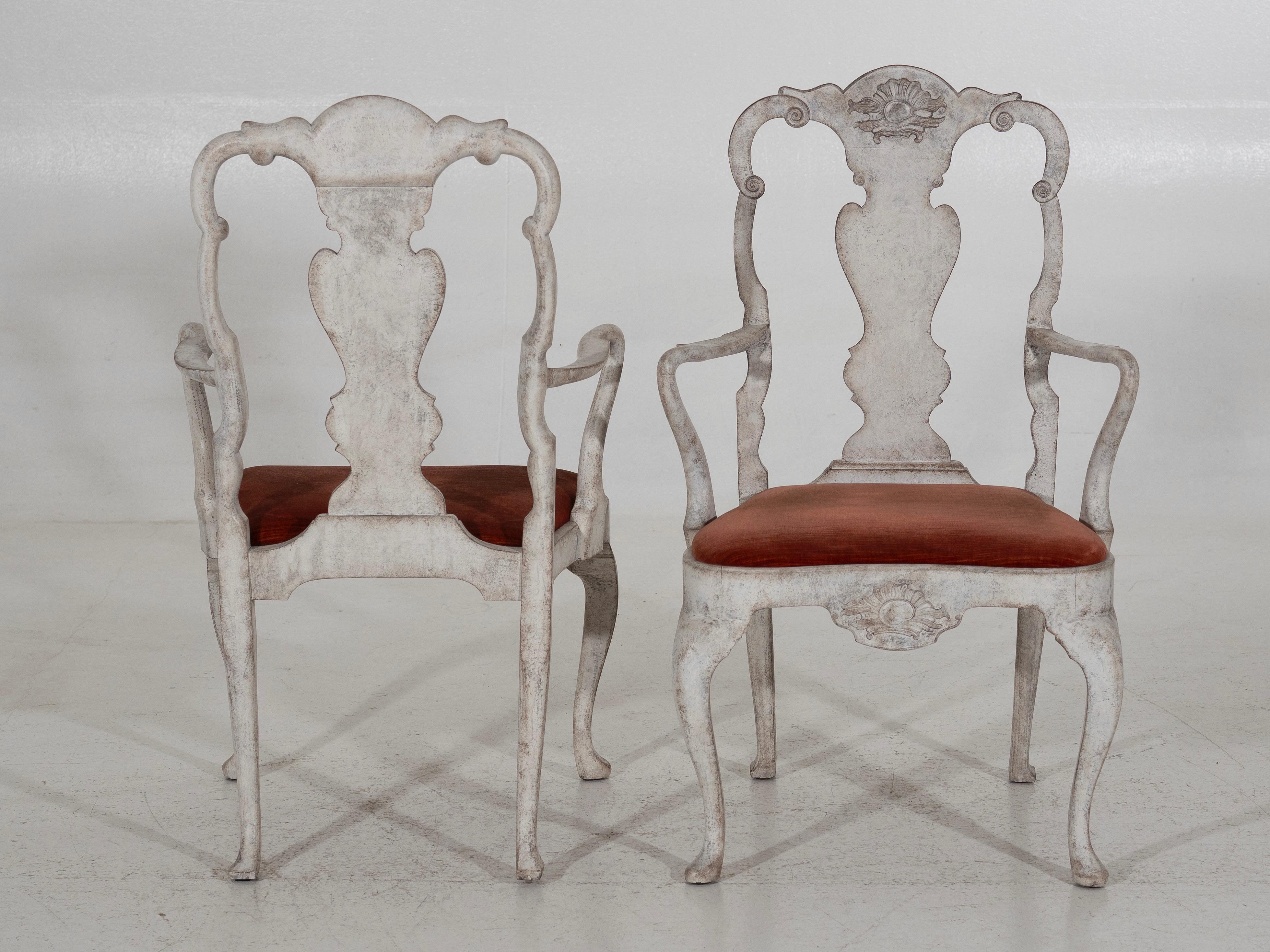 Pair of Swedish armchairs, 19th C. For Sale 1