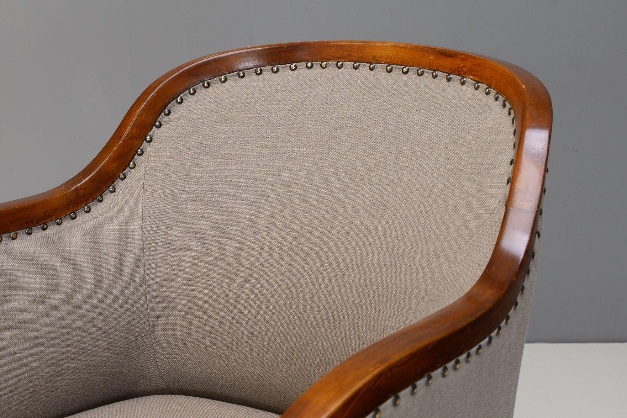 Tissu Paire de fauteuils suédois en vente