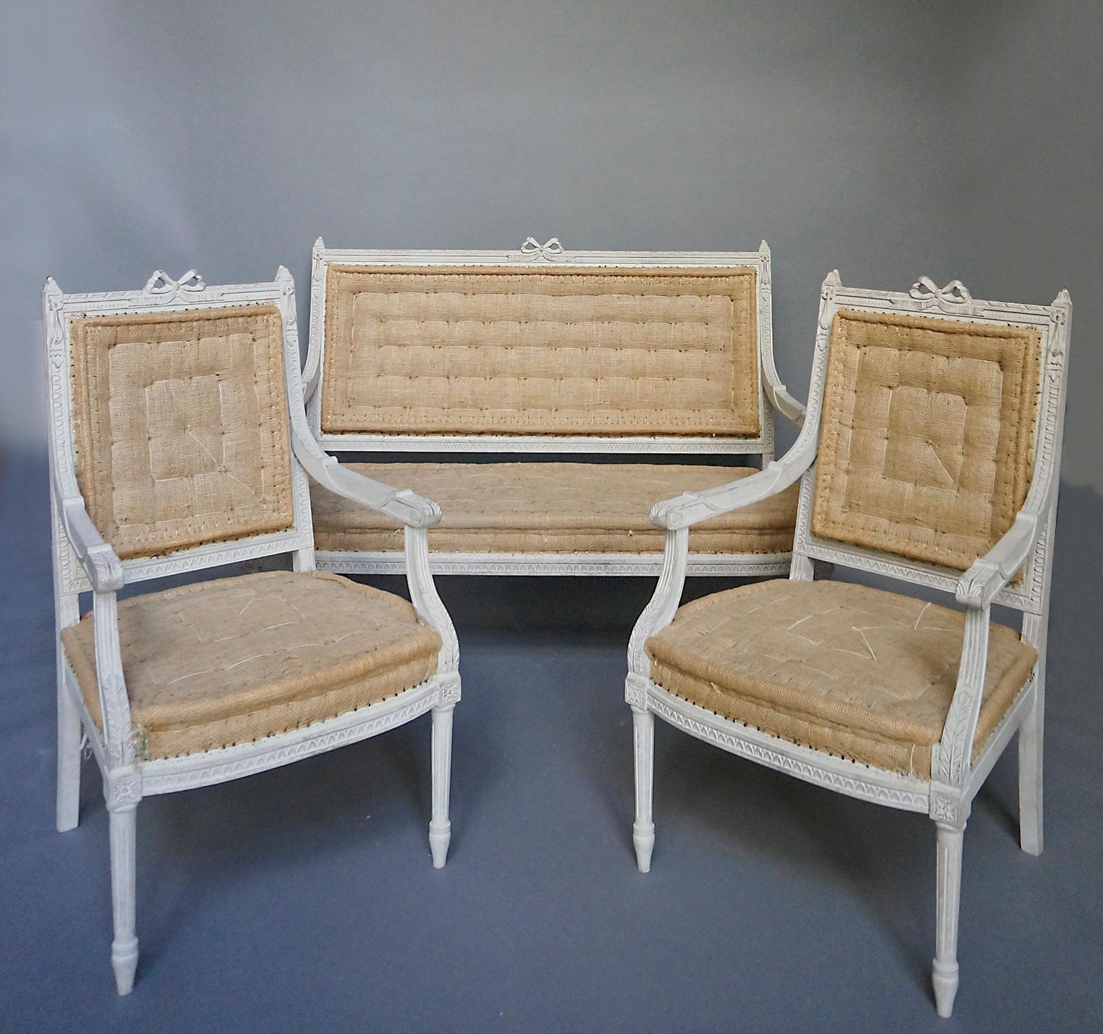 Pair of Swedish Armchairs in the Gustavian Style For Sale 3