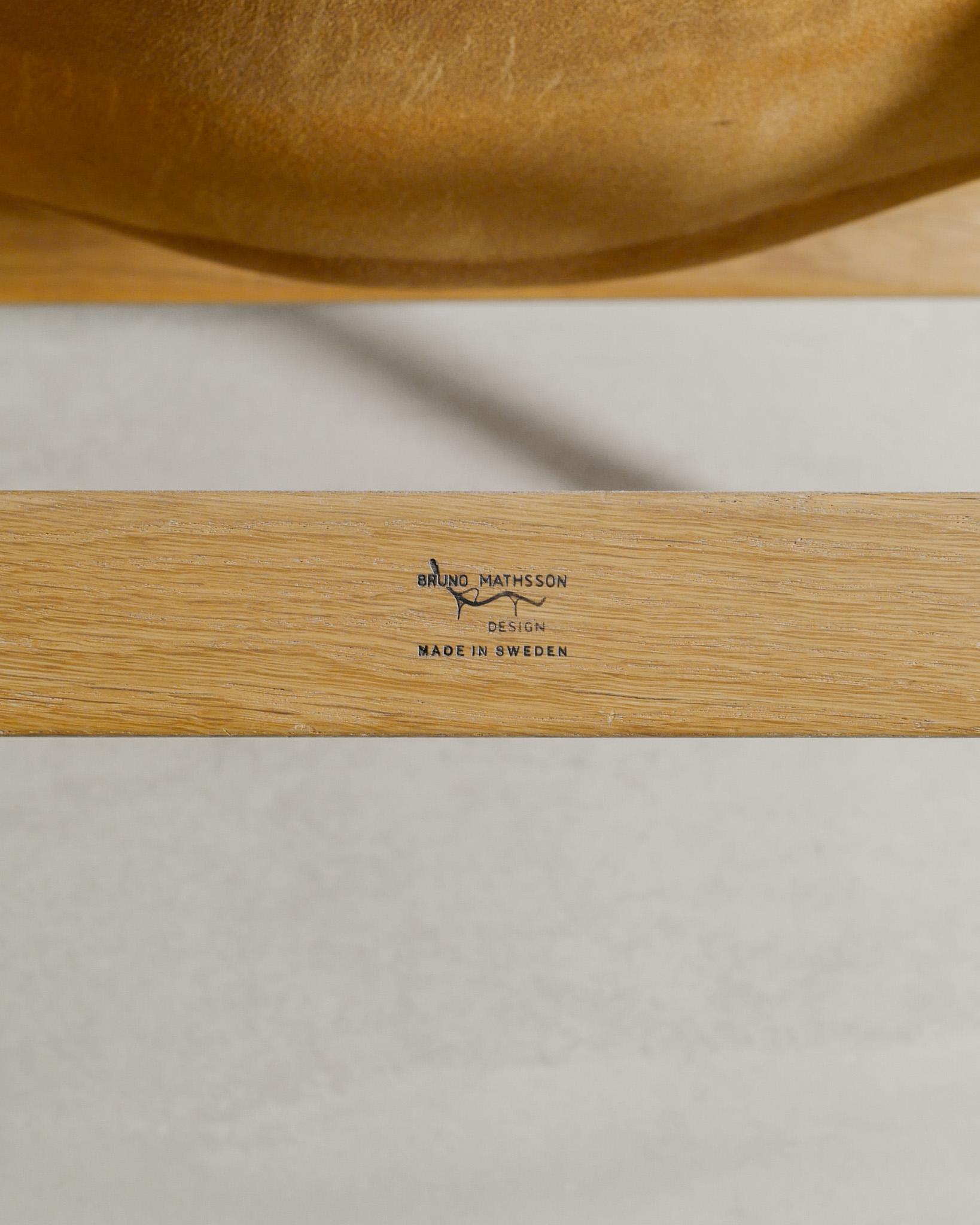 Paire de fauteuils suédois Pernilla de Bruno Mathsson en bouleau et cuir, 1973 en vente 2
