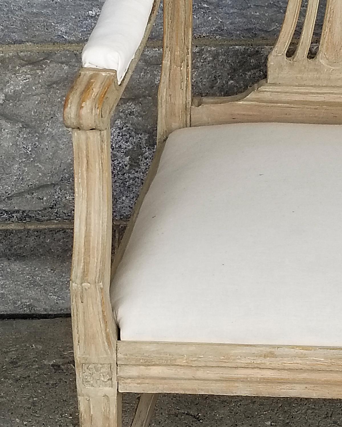 Upholstery Pair of Swedish Armchairs with Wheat Sheaf Motif