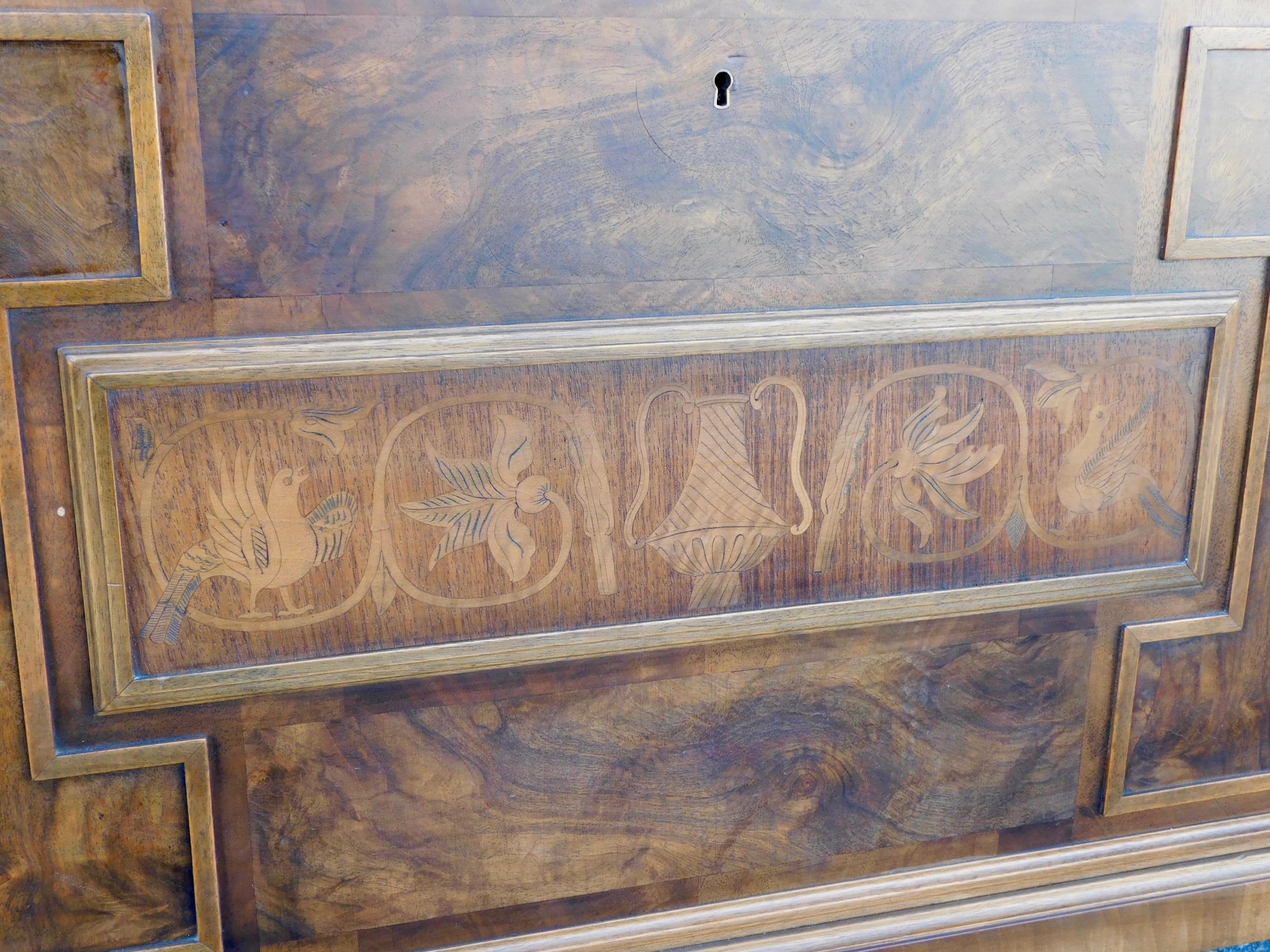 Pair of Swedish Art Deco Inlaid Chests in Highly Figured Walnut, circa 1920 6