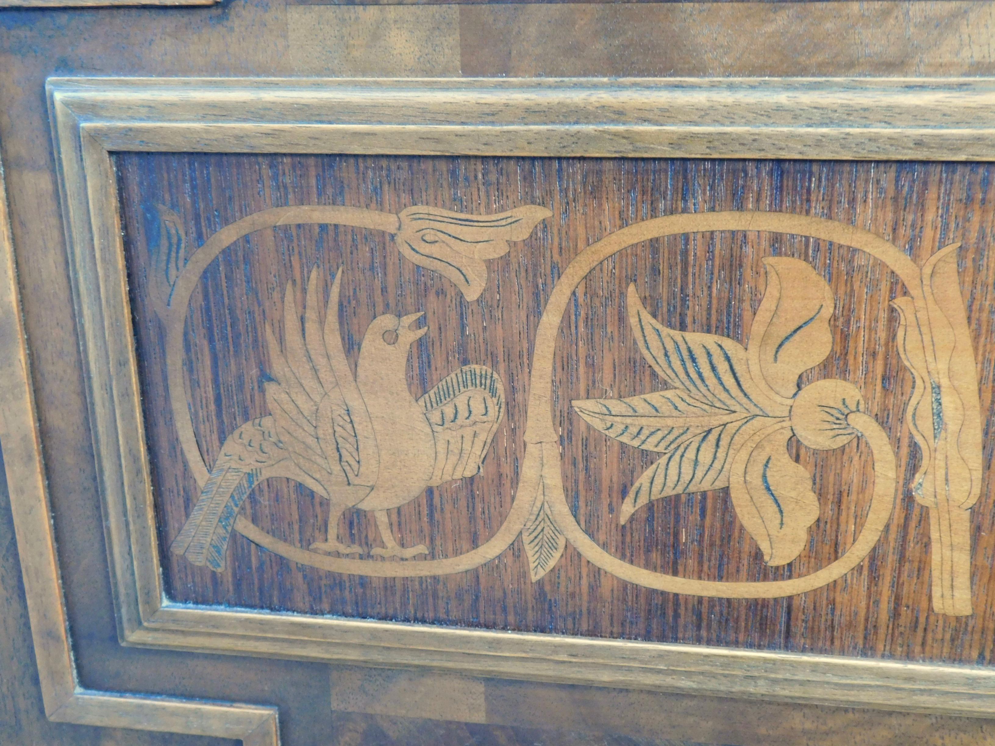 Pair of Swedish Art Deco Inlaid Chests in Highly Figured Walnut, circa 1920 12