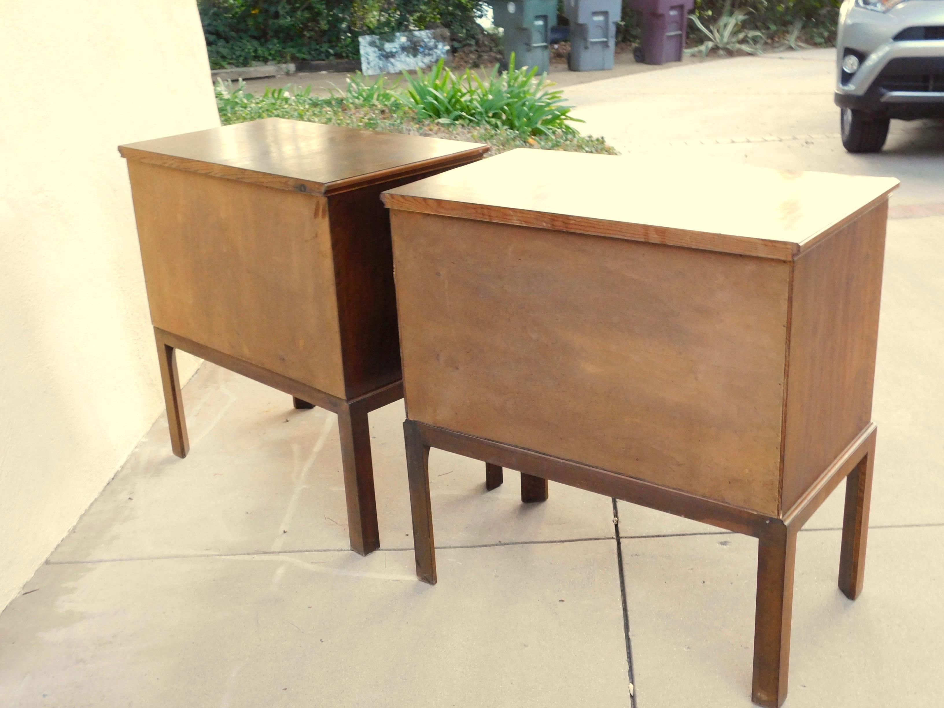 Pair of Swedish Art Deco Inlaid Chests in Highly Figured Walnut, circa 1920 13
