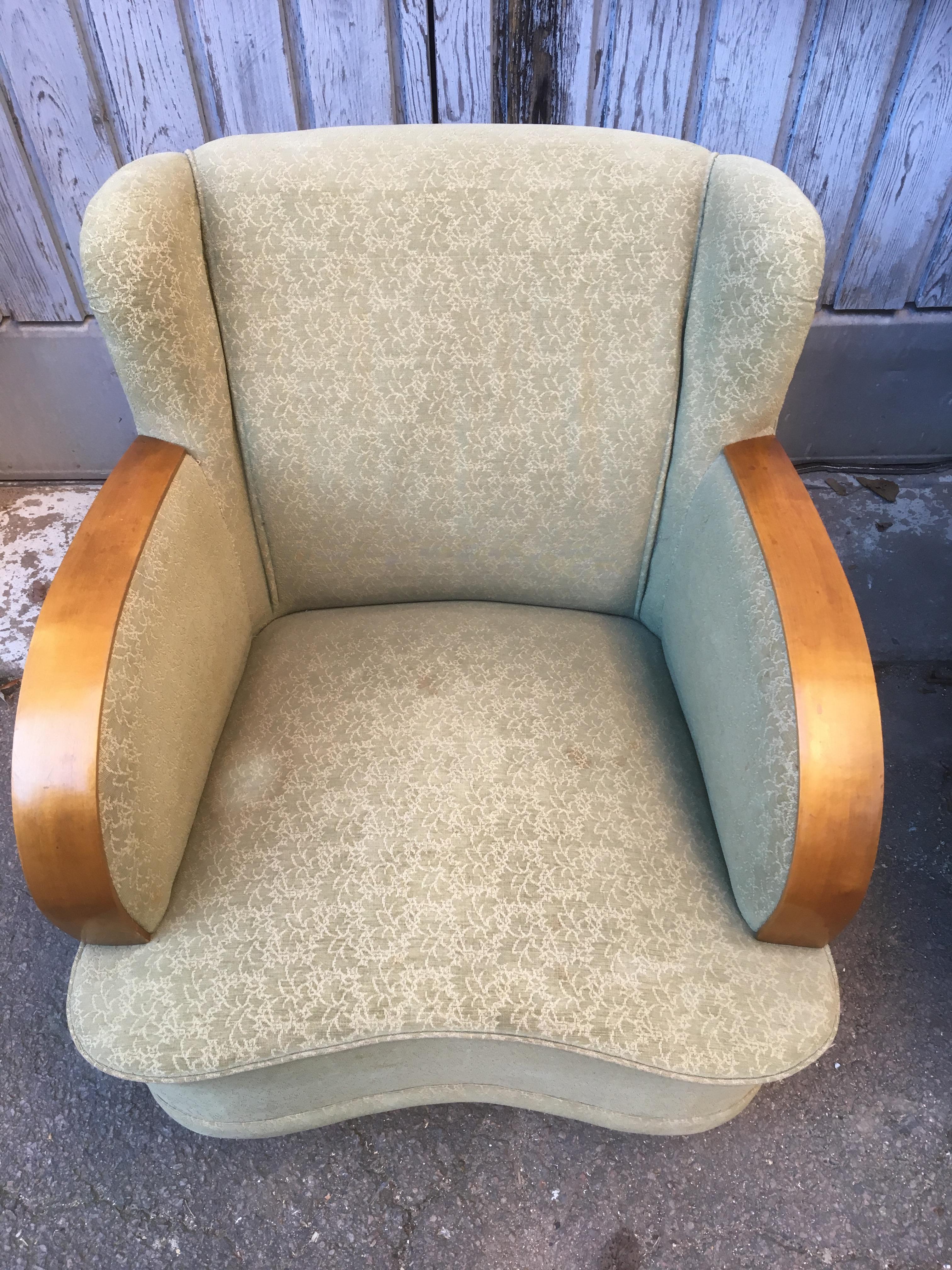 Pair of Swedish Art Deco Lounge Chairs 1