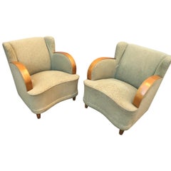 Pair of Swedish Art Deco Lounge Chairs