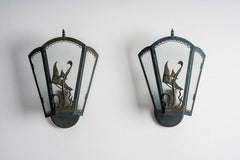 Pair of Swedish Art Deco Wall Lights