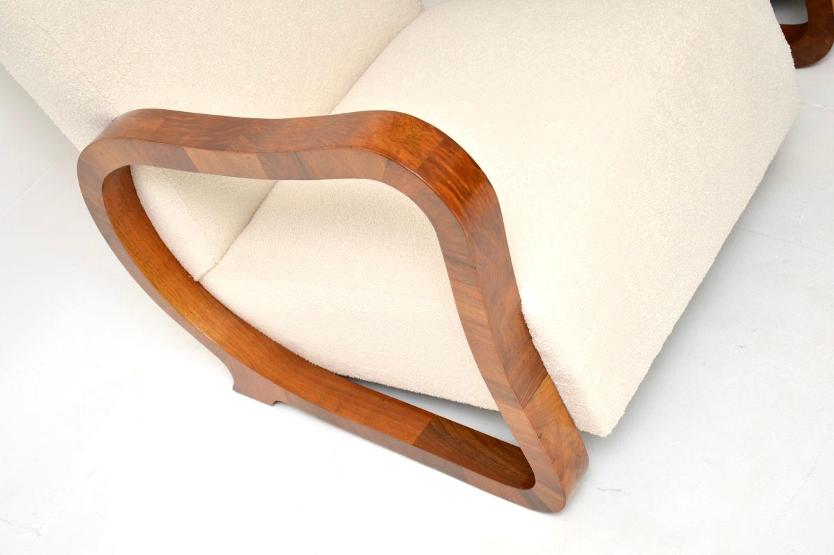 Pair of Swedish Art Deco Walnut Armchairs im Angebot 4