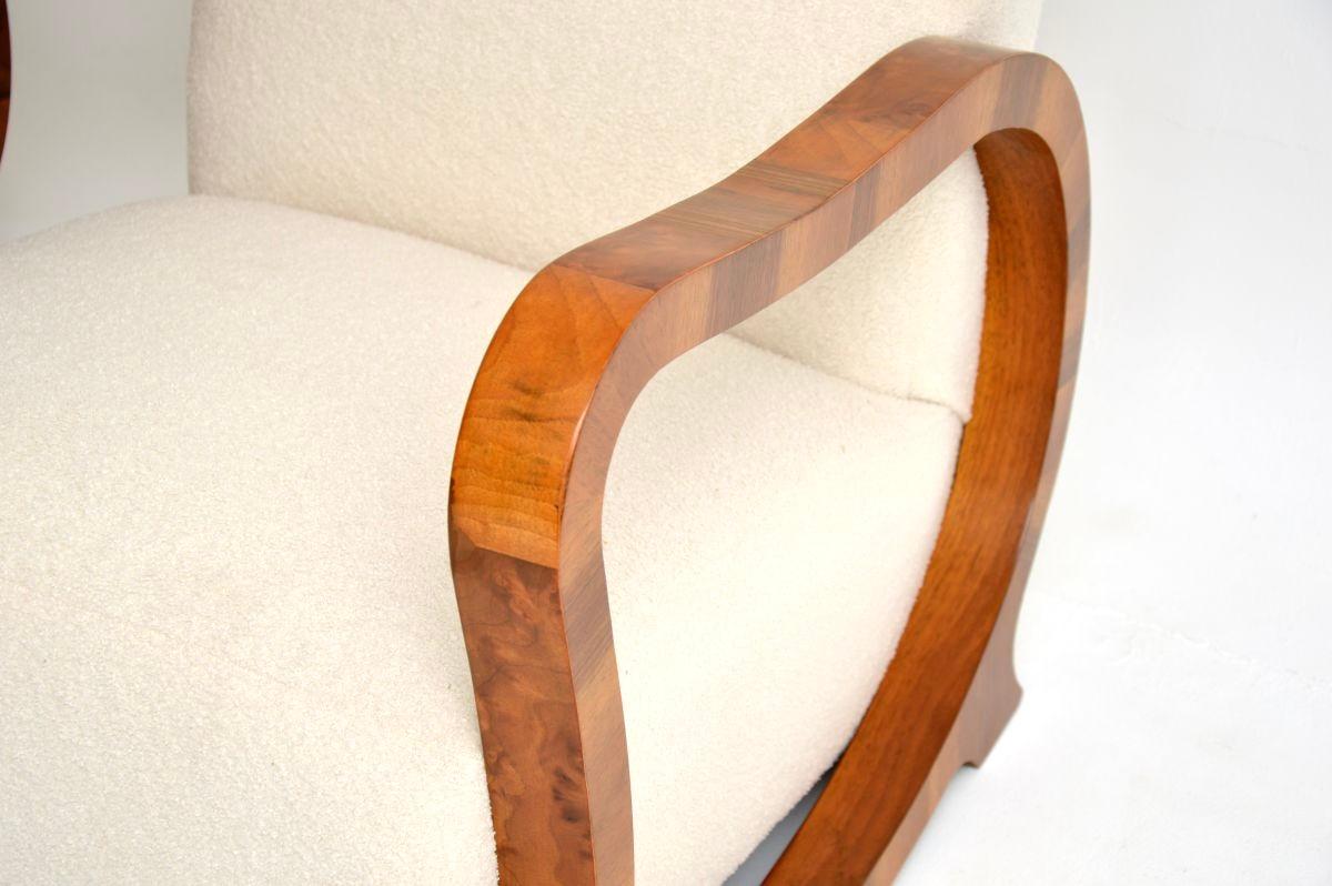 Pair of Swedish Art Deco Walnut Armchairs im Angebot 6