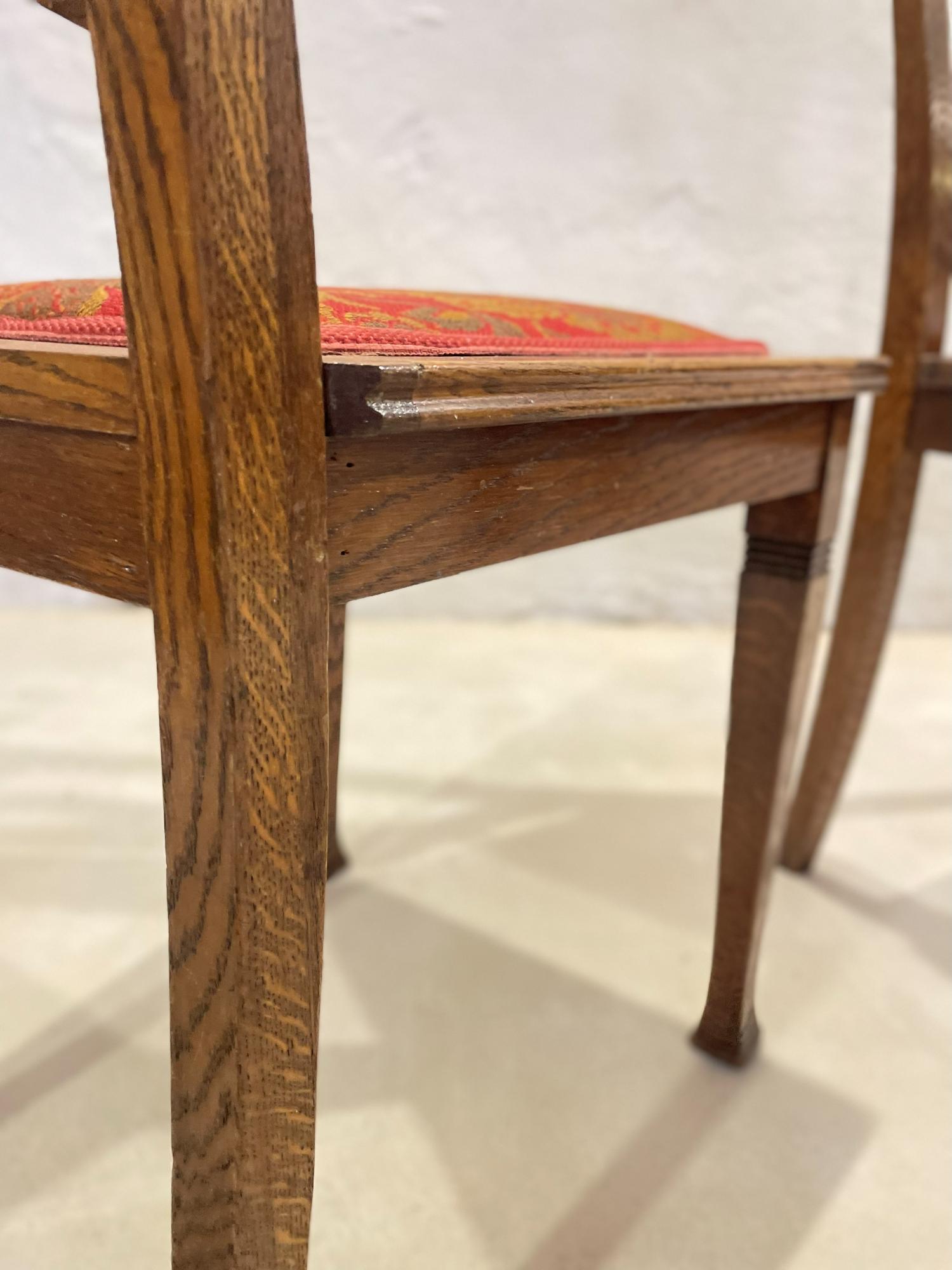 Paire de chaises suédoises Art Nouveau en Oak, vers 1910 en vente 4