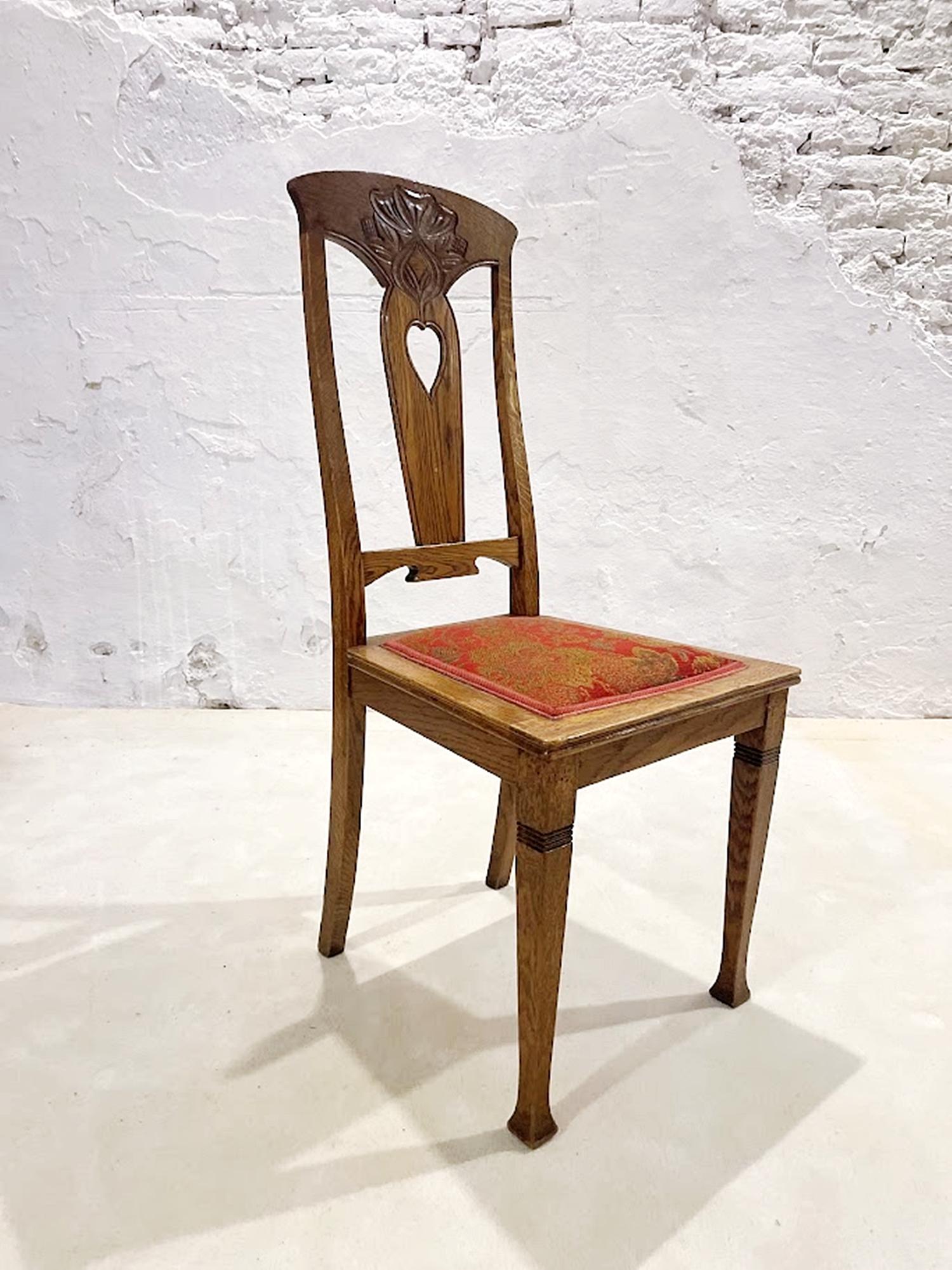 Paire de chaises suédoises Art Nouveau en Oak, vers 1910 Bon état - En vente à Debrecen, HU