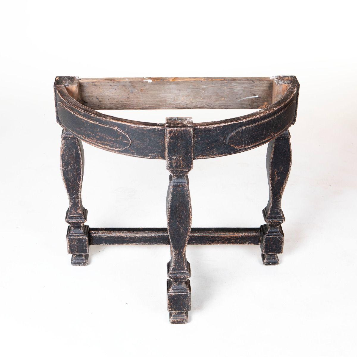 Pair of Swedish Baroque Style Console Tables with Öland Stone Tops For Sale 9
