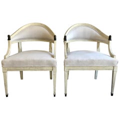 Pair of Swedish Barrel Back Chairs, Sweden, circa 1890
