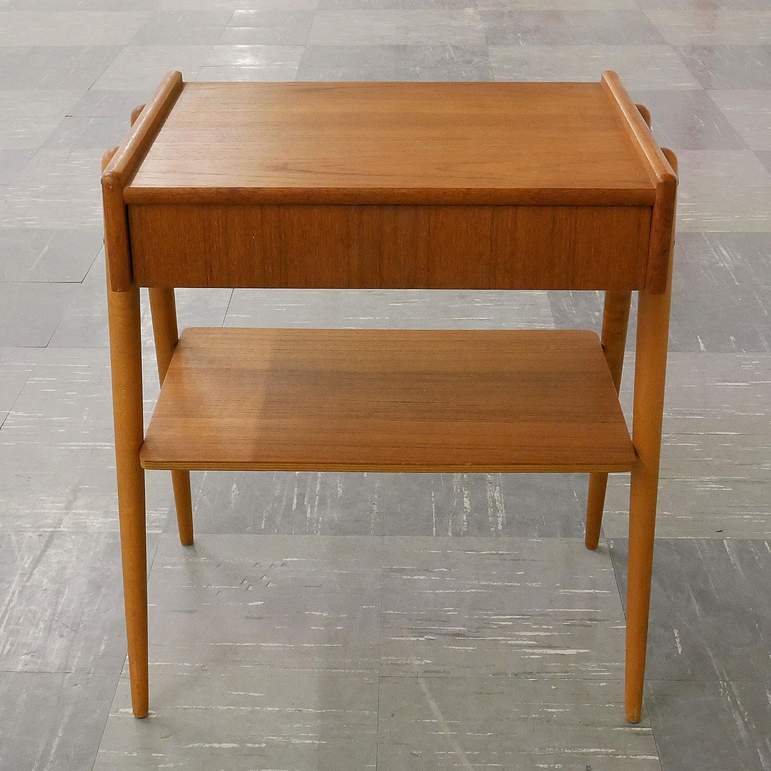 Mid-20th Century Pair of Swedish, Bedside Tables in Teak, 1960s