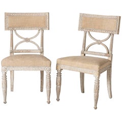 Pair of Swedish “Bellman” Side Chairs, circa 1800