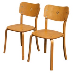 Pair of Swedish Bentwood Chairs in the Style of Alvar Aalto