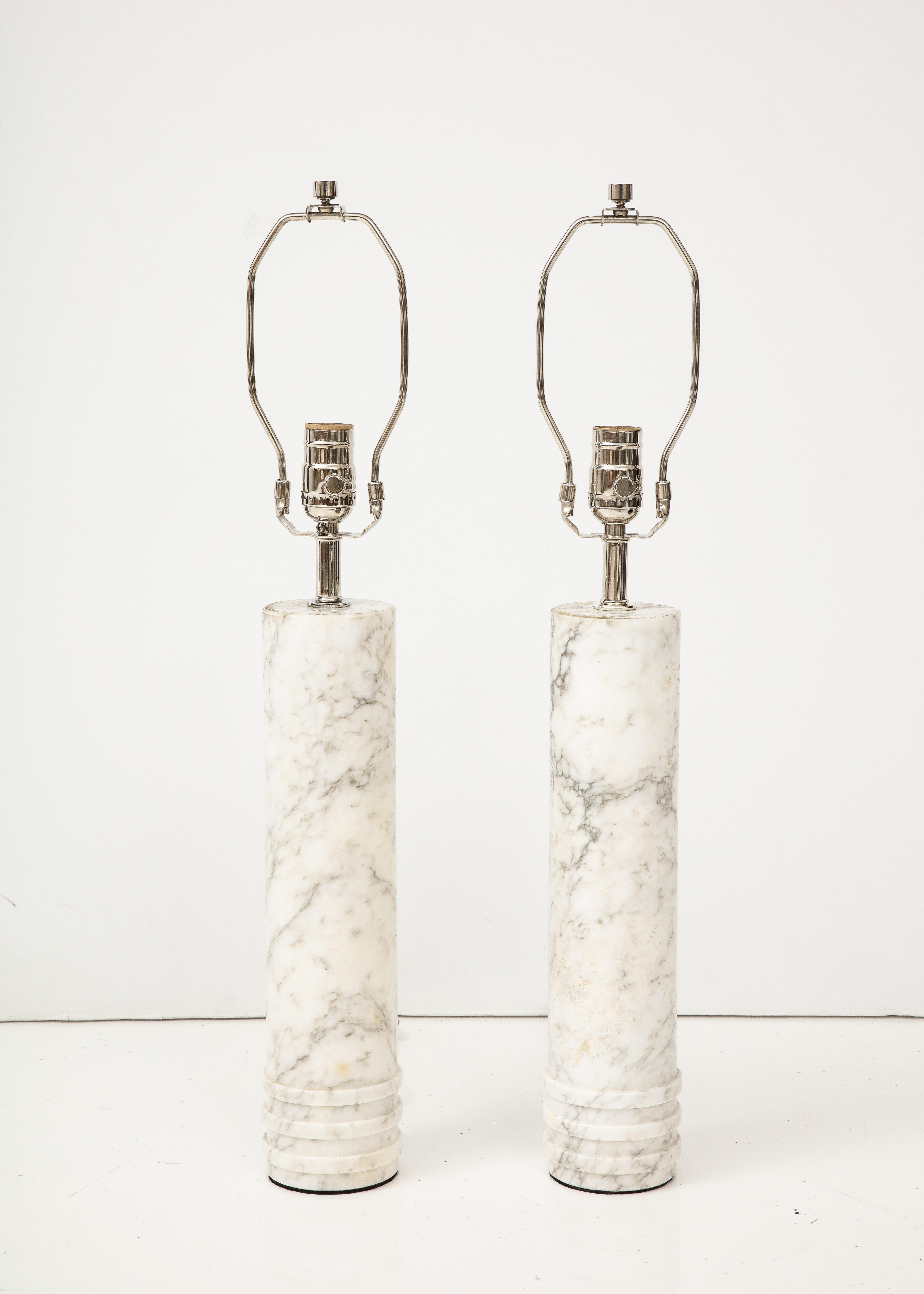 Pair of Swedish Bergboms B-10 Marble Table Lamps, circa 1960s For Sale 10